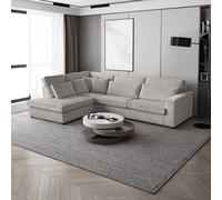 Ensemble canapé d'angle PARMA, design moderne, angle classique rembourré avec ressorts à soufflets, grand angle en forme de L, canapé de salon en velours:Poso2 gauche