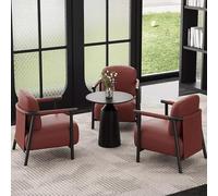 Ensemble canapé et chaise rétro avec table d'appoint pour balcon, salon et hall d'hôtel - Meubles de salon une place