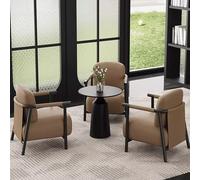 Ensemble canapé et chaise rétro avec table d'appoint pour balcon, salon et hall d'hôtel - Meubles de salon une place