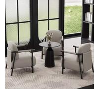 Ensemble canapé et chaise rétro avec table d'appoint pour balcon, salon et hall d'hôtel - Meubles de salon une place