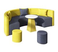 Ensemble canapé et table basse, design irrégulier moderne en forme de S pour institution de formation