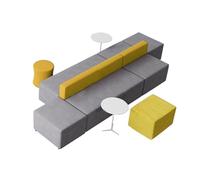 Ensemble canapé et Table Basse Minimaliste et Moderne for Bureau, canapé en Tissu Technique créatif, canapés d'angle modulables, idéal for librairie, Bar de Loisirs, café(B)