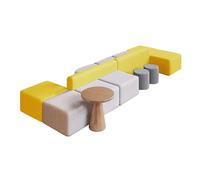 Ensemble canapé et Table Basse Minimaliste et Moderne for Bureau, canapé en Tissu Technique créatif, canapés d'angle modulables, idéal for librairie, Bar de Loisirs, café(F)