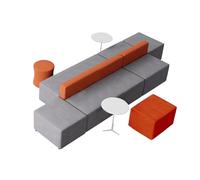 Ensemble canapé et Table Basse Minimaliste et Moderne for Bureau, canapé en Tissu Technique créatif, canapés d'angle modulables, idéal for librairie, Bar de Loisirs, café(C)