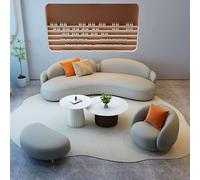 Ensemble canapé et table en cuir, design sectionnel avec cadre en bois massif pour salon ou bureau