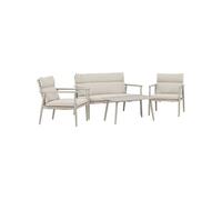 Venture Home - Ensemble canapé, fauteuils et table en acier Mazzaro beige Beige