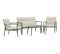 Venture Home - Ensemble canapé, fauteuils et table en acier Mazzaro vert Vert G