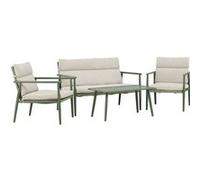 Ensemble canapé, fauteuils et table en acier Mazzaro vert