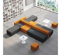 Ensemble canapé modulable avec table basse Idéal pour les zones d'attente dans les établissements de formation