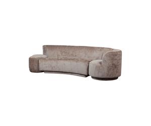 Ensemble canapé modulaire 270 cm chenille taupe POPULAR