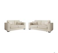 Ensemble canapés 2 places et 3 places BELAMI en tissu - Beige