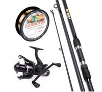 Ensemble canne à carpe X2 - Canne carpe + Moulinet carpe - Fil de pêche