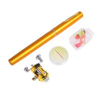 Ensemble canne à pêche et moulinet - Barre de poche portable pour stylo de pêche, petit bâton de 1 mètre | Engrenage portable avec moulinet de tambour pour randonneurs, amis, famille
