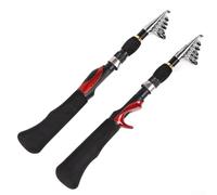 Ensemble canne à pêche et moulinet de 1 6 m pour une utilisation en extérieur, structure légère avec moulinet à mouvement en métal, adaptée à divers endroits de pêche (canne à pêche à manivelle)