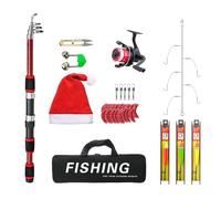 Ensemble Canne à pêche et Moulinet de pêche - Équipement de pêche avec Sac de Rangement - Canne à pêche pour débutants avec Moulinet - pour pêcheurs, Amis, Hommes, Adolescents, père, lac