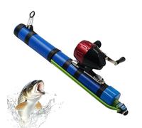 Ensemble canne à pêche et moulinet - Outil de pêche compact avec moulinet | Pour la pêche sur le rivage, la rivière, le ruisseau, l'étang, le lac, la truite d'eau douce, le poisson-chat