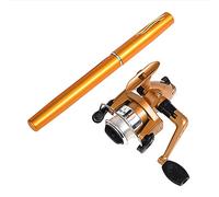 Ensemble canne à pêche et moulinet télescopique en alliage d'aluminium léger compact extensible portable pour bateau barrage amateurs de pêche sur glace cadeau