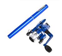 Ensemble canne à pêche et moulinet télescopique en alliage d'aluminium léger compact extensible portable pour les amateurs de bateau, barrage, collectionneurs de glace