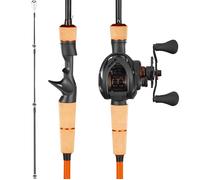 Ensemble Canne et Moulinet Pêche-VEVOR-Canne à Pêche et Moulinet Combiné-Fibre de Carbone IM7-6+1 Roulements