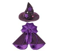 Ensemble Capes et Chapeaux de sorcières pour Chats Magiques, pour Les festivités d ' Halloween, Accessoires Photo pour Animaux de Compagnie, Tenues de fête d ' Halloween pour Chats