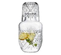 Ensemble carafe à eau - Pichet en verre 600 ml, gobelet 150 ml | Présentoir de récipient de service de boisson transparent vintage, collection élégante de distributeurs de stockage d'hydratation de ta