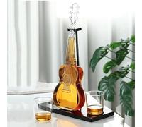 Ensemble carafe à whisky et verre de luxe de 1000 ml, carafe à guitare créative avec bouchon, distributeur de whisky, cadeau d'anniversaire unique, anniversaire, coffret cadeau