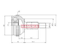 Ensemble Cardan Arbre Montee Côté Roue Pour Ford Mondeo I Turnier KAMOKA 6714