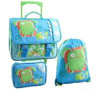 Ensemble Cartable à roulettes 41 CM + Sac piscine + Boîte à crayons Uglydolls Ox