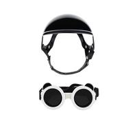 Ensemble casque de moto et lunettes de protection pour animaux de compagnie avec rembourrage doux pour petits chiens et chats, lunettes de sécurité, casquettes pour grands chiens