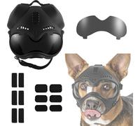 Ensemble Casque Tactique pour Chien avec Lunettes de Protection, Équipé d'un Rail Picatinny,Chiens Taille Moyenne Grande