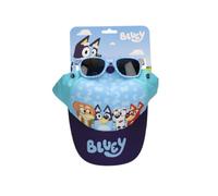 Ensemble casquette et lunettes de soleil Bluey pour garçons et filles - Ensemble casquette et lunettes de soleil sous licence officielle pour l'été, la plage et un usage quotidien