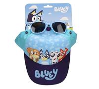 Ensemble casquette et lunettes de soleil Bluey pour garçons et filles - Ensemble casquette et lunettes de soleil sous licence officielle pour l'été, la plage et un usage quotidien