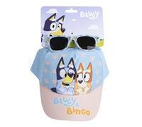 Ensemble casquette et lunettes de soleil pour enfant Bluey et Bingo - Accessoires pour enfants, bleu clair et rose, licence officielle Cerdá, Bleu clair et rose, Talla Única Infantil