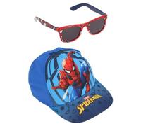 Ensemble Casquette et Lunettes UV Spiderman 4-8 ans Réglable - (54 cm) - - Bleu 54 cm
