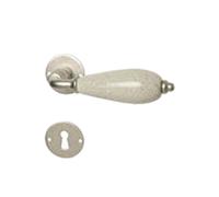 Ensemble cassiopee/ros argent satine ivoire craquele gris vis 2.5x12 cle l