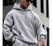 Ensemble casual ample pour hommes en automne, composé d'un sweat-shirt à capuche à manches longues avec cordon de serrage et d'un pantalon de survêtement, dans une couleur unie L,M,S,XL,XS,XXLPolyeste