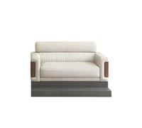Ensemble chaise de spectateur avec table basse - causeuse moderne en similicuir du milieu du siècle pour salles de billard et jeux vidéo