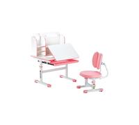 VEVOR Ensemble chaise et bureau pour enfants hauteur réglable et inclinable rose