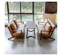 Ensemble chaise et table de loisirs rétro, confortable en cuir rembourré pour salon ou café, design élégant et fonctionnel pour les espaces à manger