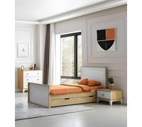 Ensemble chambre à coucher moderne 3 pièces avec lit table de nuit et commode Stylé et élégant