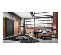 Ensemble chambre adulte complete Imitation chene poutre rechampis raw steel - 180 x 200 cm -PEGANE- G