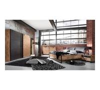 Ensemble chambre adulte Imitation chêne poutre rechampis raw steel - 180 x 200 cm