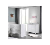Ensemble chambre bébé ERIK - Lit, commode et table à langer - Blanc