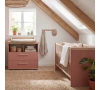 Ensemble Chambre Bébé 'jimmy' ? Set Duo ? Chambre Évolutive Au Design Scandinave Mauve TU