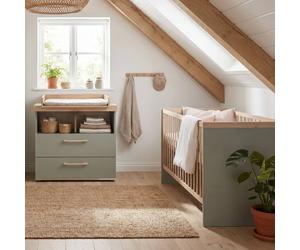 Ensemble Chambre Bébé 'jimmy' ? Set Duo ? Chambre Évolutive Au Design Scandinave Sauge TU