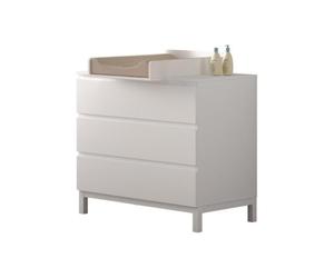Ensemble Chambre eva commode + plan à langer blanc