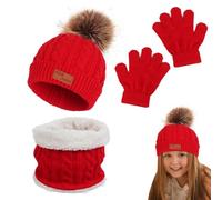 Ensemble Chapeau Écharpe Gants,Chapeaux et Gants pour,Chapeau d’hiver tricoté pour | Cache-cou chaud, écharpes confortables, gants, chapeau épais pour l'extérieur