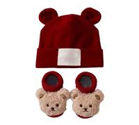 Ensemble Chapeau Et Chaussettes En Coton Mélangé Pour Nouveau-né Accessoires Élastiques Respirants Nourrissons Chapeau Chaussettes Respirants Nouveau-né