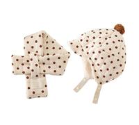 Ensemble Chapeau Et Écharpe D'hiver Élégant Pour Nouveau-nés Et Tout-petits Par Temps Froid Chapeau Lei Feng Confortable Avec Foulard Assorti Cache-oreilles En Coton Mélangé Pour Nourrissons
