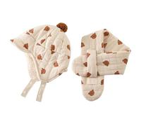 Ensemble Chapeau Et Écharpe D'hiver Élégant Pour Nouveau-nés Et Tout-petits Par Temps Froid Chapeau Lei Feng Confortable Avec Foulard Assorti Cache-oreilles En Coton Mélangé Pour Nourrissons